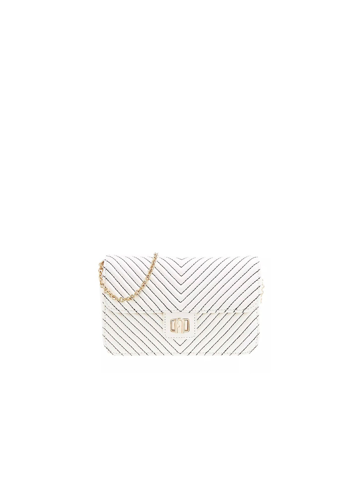 Furla White & Gold Crossbody Bag